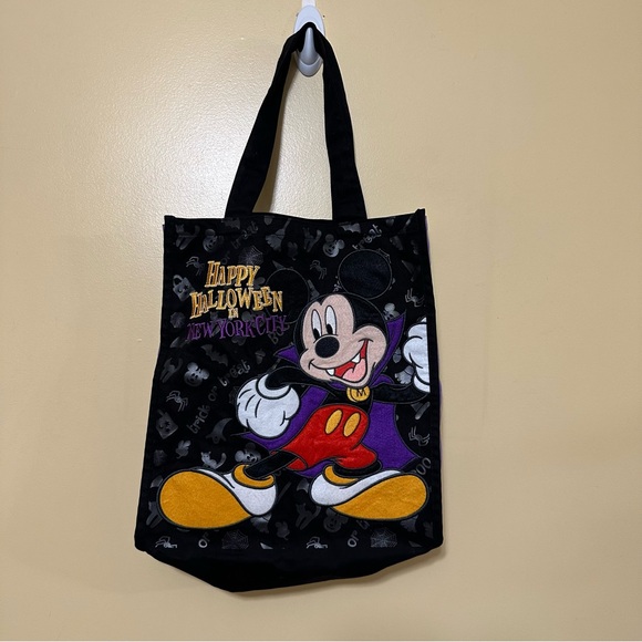 Disney Other - World Of Disney NYC Happy Halloween Cloth Tote Bag Trick-or-treat Black/purple